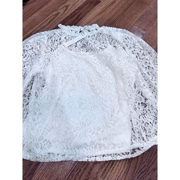 Koko + Mason Women's Long Sleeve Lace Top Large Chic Modern Whimsy Revival NEW - Picture 4 of 7